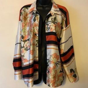 VINTAGE ZARA pattern flowy top